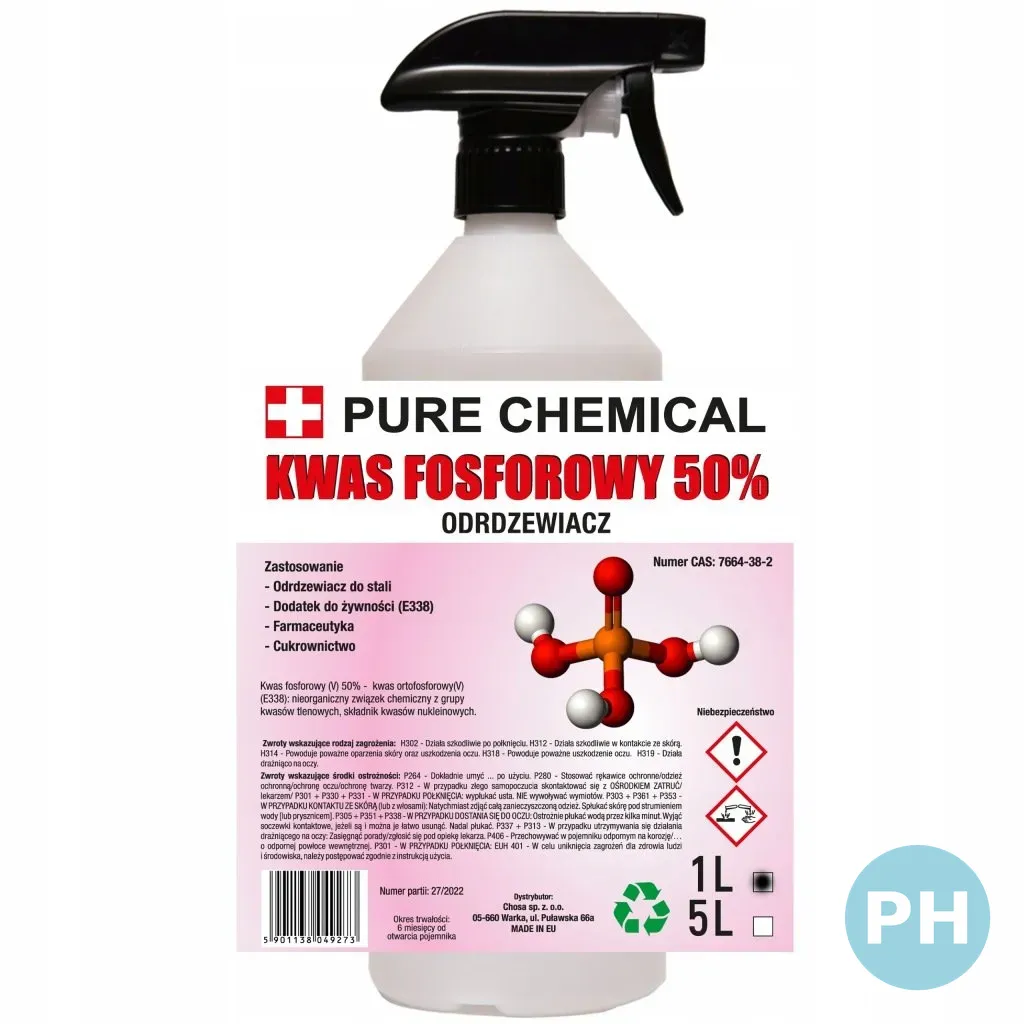 Kwas Fosforowy(V) — CAS 7664-38-2 — H3O4P — odczynnik chemiczny